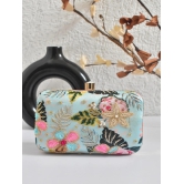 Light Blue Floral clutch