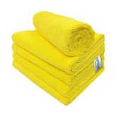 SOFTSPUN Microfiber Cloth - 5 pcs - 40x60 cms - 340 GSM Yellow - Thick Lint & Streak-Free Multipurpose Cloths - Automotive Microfibre Towels for Car Bike Cleaning Polishing Washing & Detaili