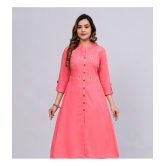 MAUKA Rayon Embroidered Front Slit Women''s Kurti - Pink ( Pack of 1 ) - None