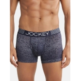 Jockey MM08 Men Microfiber Mesh Elastane Printed Performance Trunk - True Navy - None