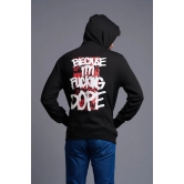 Funking Dope Printed Black Hoodie for Men XXL