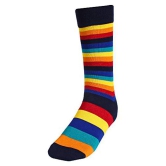 Creature - Cotton Men's Striped Multicolor Full Length Socks ( Pack of 3 ) - Multicolor