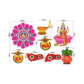 Decor Villa Happy Diwali combo Festive Sticker ( 38 x 60 cms )