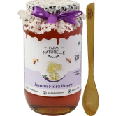 Farm Naturelle: Jamun Flower Honey, Wild Forest Honey |1450g and a Wooden Spoon |100% Pure Honey, Raw Natural Un-Processed - Un-Heated Honey | Lab Tested in Glass Bottle.