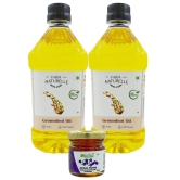 Farm Naturelle - Organic Ghani Cold Pressed Virgin Groundnut/Peanut Oil (1Ltr X 2)| 100% Natural, Pure & Wood Pressed Cooking Oil