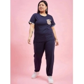 AUSTIVO Navy Solid Pant Top Set - None