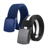 Loopa Multi Nylon Casual Belt Pack of 2 - None