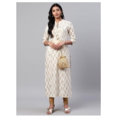 KSUT White Viscose Straight Kurti - XXL