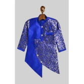 Coxxup Blue Silk Blend Boys Sherwani ( Pack of 1 ) - None