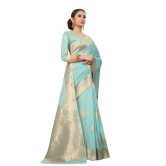 Silk Zone Women's Jamdani Cotton Woven Silk Saree with Blouse Piece