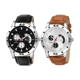 acnos Multicolor Leather Analog Mens Watch