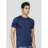 Supersquad Polyester Regular Fit Solid Half Sleeves Mens T-Shirt - Navy Blue ( Pack of 1 ) - None