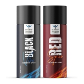 Bombay Shaving Company - Red Spice & Black Vibe Deodorant Spray for Unisex 350 ml ( Pack of 2 )