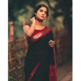 Apnisha Banarasi Silk Embellished Saree With Blouse Piece - Black ( Pack of 1 ) - Black