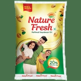 Nature Fresh Refined Soyabean Oil, 1 L Pouch