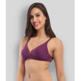 Clovia Pack of 1 Cotton Non Padded Womens Everyday Bra ( Purple ) - 34C