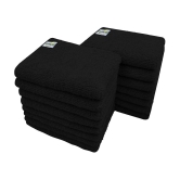 SOFTSPUN Microfiber Small Wipes 20x30 Cms, 15 Piece Towel Set, 380 GSM BLACK Multi-Purpose Super Soft Absorbent Cleaning Towels, Cleans & Polishes Everything in Your Home, Kitchen & Office.