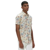 Tropical Print Slub Shirt