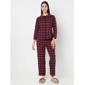 Smarty Pants - Red Cotton Womens Nightwear Nightsuit Sets ( Pack of 1 ) - None