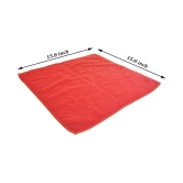 INGENS Microfiber Cleaning Cloths,40x40cms 250GSM RED-Colour! Highly Absorbent, Lint and Streak Free, Multi -Purpose Wash Cloth for Kitchen, Car, Window, Stainless Steel, Silverware.(Pack of