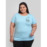 Neo Garments - Turquoise Cotton Regular Fit Womens T-Shirt ( Pack of 1 ) - 5XL