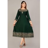 Smien - Green Rayon Women''s A-line Kurti ( Pack of 1 ) - None