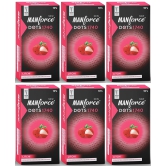 MANFORCE Extra Dotteds Litchi Flavoured Condom (Set of 6 60 Sheets)