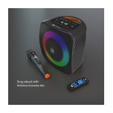 Portronics Dash Speaker:TWS Portable Speaker with Wireless Karaoke Mic. ,Black (POR 1339) - Black