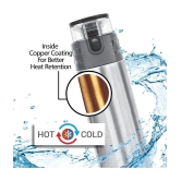 Milton Atlantis 600 Thermosteel Hot and Cold Water Bottle, 500 ml, Silver - Silver