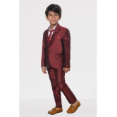 DKGF Fashion - Maroon Polyester Boys Suit ( Pack of 1 ) - None