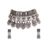 Samridhi DC Silver Alloy Necklace Set ( Pack of 1 ) - Silver