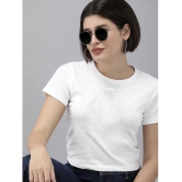 AKTIF White Cotton Regular Fit Womens T-Shirt ( Pack of 1 ) - None