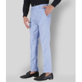 Playerz - Blue Polycotton Slim - Fit Men's Trousers ( Pack of 1 ) - None