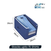 HOMETALES Non-Woven Shirt Stacker & Cloth Organizer,Blue (4U)