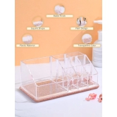 6-Compartment Clear Acrylic Makeup Organizer