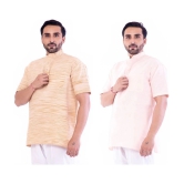 DESHBANDHU DBK - Muticolor Cotton Mens Regular Kurta ( Pack of 2 ) - None