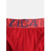 Pack of 2 IC4 Cotton Spandex Boys Briefs ( Red ) - None