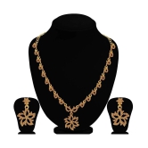 Sukkhi Alloy Golden Traditional Necklaces Set Collar - Golden