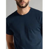 Lycos - Navy Blue Cotton Blend Regular Fit Mens T-Shirt ( Pack of 1 ) - None