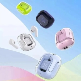 Wireless Bluetooth Earbuds: Transparency, LED Display, and Fast Charging-Pink