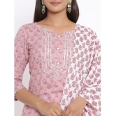 miravan - Pink Straight Cotton Women's Stitched Salwar Suit ( Pack of 1 ) - None