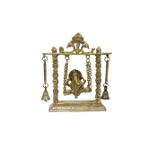 Antique Brass Ganesh on Jhula with bell| Antique Figurine | Brass Work | Indian Festival Celebration | Home Essentials