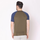 Men's Regular Fit Half Sleeves Sports & Gym T-Shirt - Olive/Airforce Olive/Airforce XL