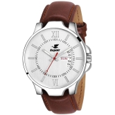 Espoir - Brown Leather Analog Mens Watch