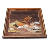 Rosewood Double Beading Elephant Panel