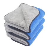 Auto Hub Blue 800 GSM Drying Towel For Automobile ( Pack of 3 )