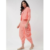 Pannkh Womens Jaipur Haat Leg O Mutton Sleeves Jacket With Top And Dhoti Pant - None