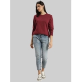 PPTHEFASHIONHUB Maroon Cotton Blend Loose Fit Womens T-Shirt ( Pack of 1 ) - None