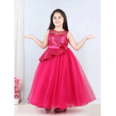 Toy Balloon Kids Magenta Net Girls Gown ( Pack of 1 ) - None