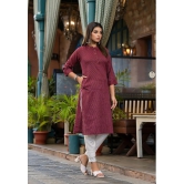 Juniper Cotton Striped Straight Womens Kurti - Maroon ( Pack of 1 ) - None